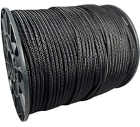 Шнур плетеный полиамидный ООО Оптхозторг 8 мм 200 м, черный 2081200