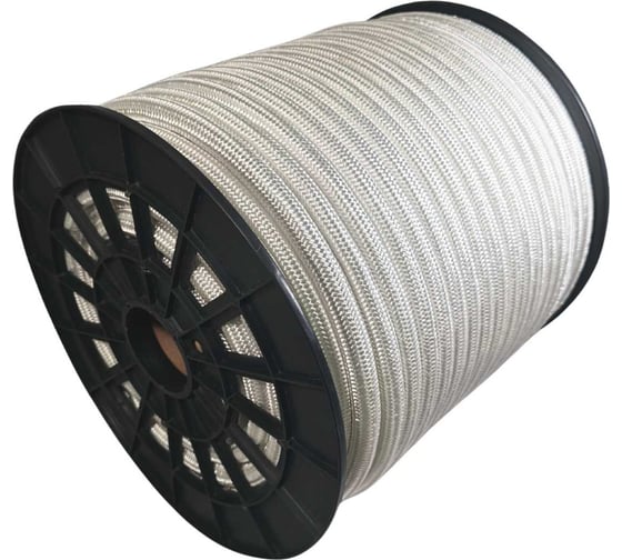 Шнур плетеный ООО Оптхозторг полиамидный 18 мм 100 м белый 2182100