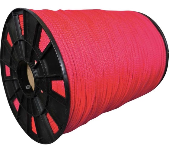 Шнур вязаный ООО Оптхозторг полипропиленовый 4 мм 1000 м красный 30471000