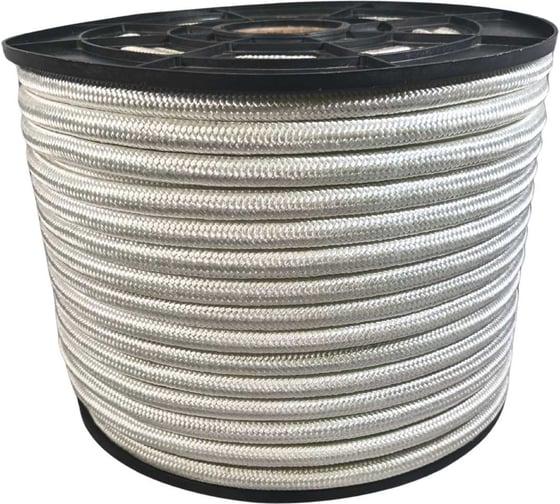 Шнур плетеный ООО Оптхозторг полиамидный 14 мм 100 м белый 2142100