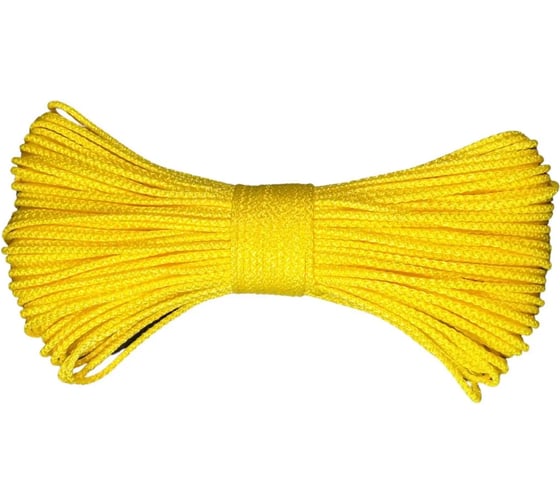 Шнур вязаный ООО Оптхозторг полипропиленовый 3 мм 1000 м желтый 30351000 1