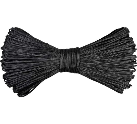 Шнур плетеный ООО Оптхозторг полиамидный 16 мм 100 м черный 2161100 1