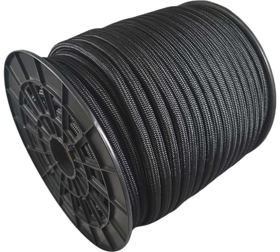 Шнур плетеный ООО Оптхозторг полиамидный 16 мм 100 м черный 2161100