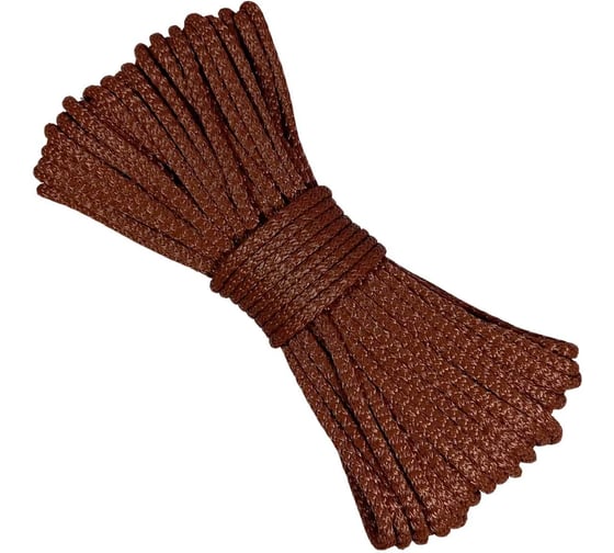 Шнур вязаный ООО Оптхозторг полипропиленовый 3 мм 1000 м коричневый 30331000 1