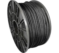 Шнур плетеный ООО Оптхозторг полиамидный 6 мм 100 м черный 2061100