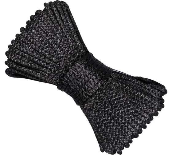 Шнур вязаный ООО Оптхозторг полипропиленовый 4 мм 1000 м черный 30411000 1