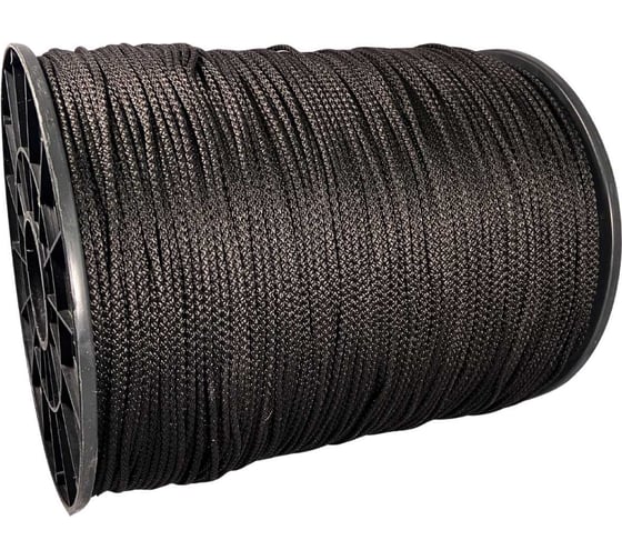 Шнур вязаный ООО Оптхозторг полипропиленовый 4 мм 1000 м черный 30411000