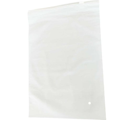 Пакет слайдер MW 100 шт 40х50см, ПВД 60 мкм, Евростандарт, матово-белый, воздухо-отвод, первичка ПС-М-ПВД60-40х50 1