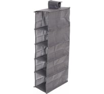 Кофр - органайзер подвесной Селфи ФЛЭТ, цвет темно-серый, 5 отделений, 30*15*70см 980-149