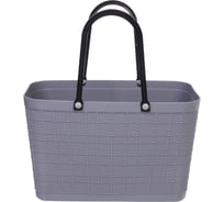 Корзинка для хранения Селфи с ручками ФИОРИ, цвет пыльно серый, 32,5*18*37см (лейбл) 655-308