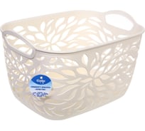 Корзина для хранения Селфи ЭЛЛАДИО, цвет белый, 35*25,5*19см (лейбл ) 836-787