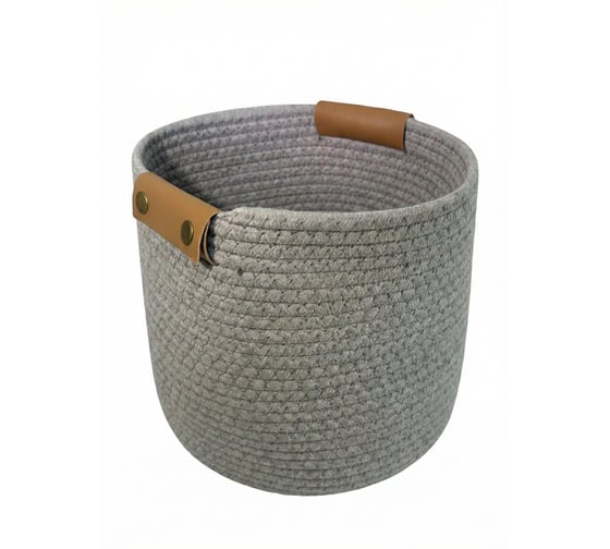 Корзина для хранения Zenfort Ангара, 24х24х25см, текстиль, серый 180083