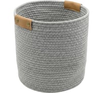 Корзина для хранения Zenfort Ангара, 30х30х29см, текстиль, серый 180084