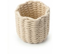 Корзина для хранения Zenfort Вологда, 18х18х16см, текстиль, бежевый 180086