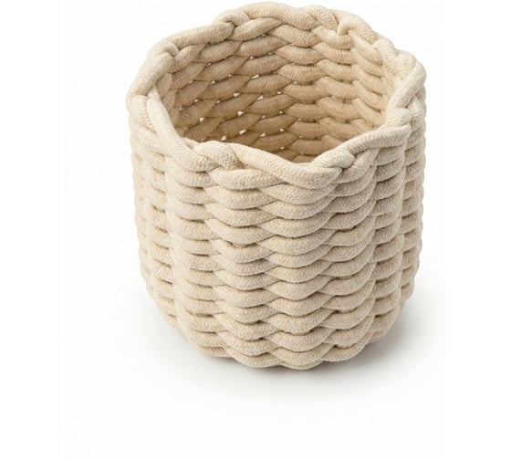 Корзина для хранения Zenfort Вологда, 18х18х16см, текстиль, бежевый 180086