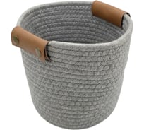 Корзина для хранения Zenfort Ангара, 21х21х19см, текстиль, серый 180082