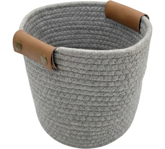 Корзина для хранения Zenfort Ангара, 21х21х19см, текстиль, серый 180082