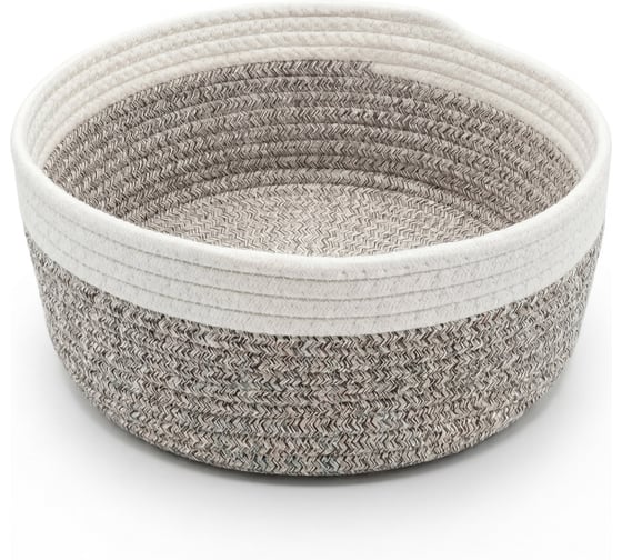 Корзина для хранения Zenfort Алматы, 30х30х12см, текстиль, светло-коричневый 180091