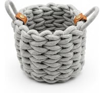 Корзина для хранения Zenfort Вологда, 18х18х15см, текстиль, серый 180085