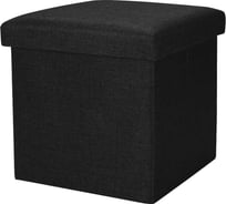 КОРОБ складной ГЕЛЕОС Пуф 31-ЧР, размер 30х30х30 см, черный ПУФ-31-ЧР