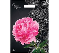 Пакет с вырубной ручкой ПВД ОФИСМАГ, 50 шт., 43х31,5см, Грэй Глосс Пион, 50мкм, ШК8375 701464