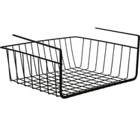 Корзина подвесная на полку VETTA 35х26х13,5см, металл, черная 481-004