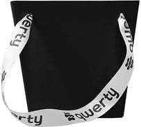 Пакет для цветов QWERTY Призма высота 15 см, чёрный, с ручками 74101