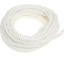 Полиамидный крученый канат truEnergy 8 мм шайба 10 м, белый 12194