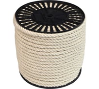 Хлопковая крученая веревка truEnergy декоративная, 12 мм катушка 90 м 12414