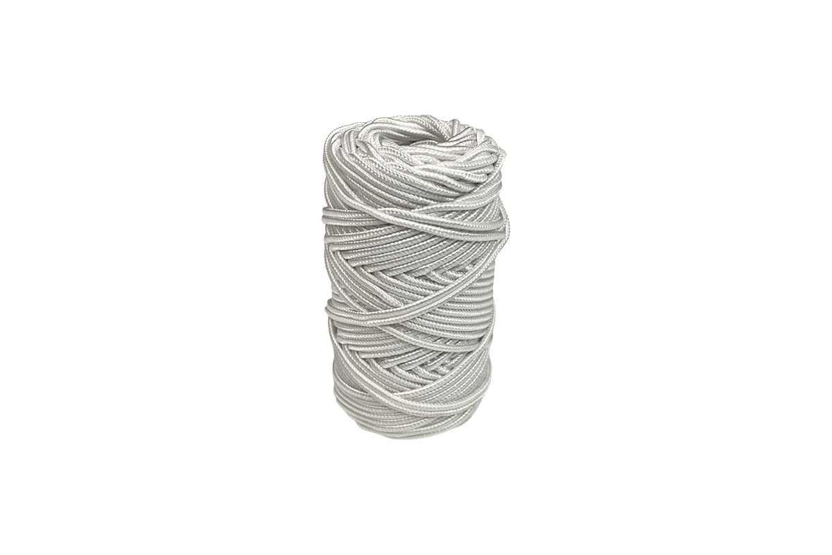 Полипропиленовый плетеный шнур truEnergy белый 50 м 12257 - выгодная .