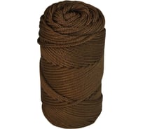 Полиэфирный шнур для рукоделия truEnergy плетеный, 3 мм коричневый 50 м 12811