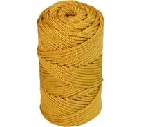 Полиэфирный плетеный шнур truEnergy для рукоделия, 3 мм золотой 50 м 12810