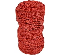 Декоративная полиэфирная крученая веревка truEnergy 3 мм красная 30 м 12990