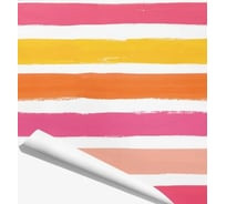Упаковочная бумага Красота в деталях Широкие розово-жёлтые полосы KVD.BUM.000.00.20