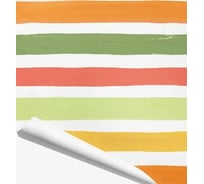 Упаковочная бумага Красота в деталях Широкие зелёно-жёлтые полосы KVD.BUM.000.00.21