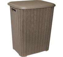 Корзина для белья Violet Вязь 40 л капучино 204019
