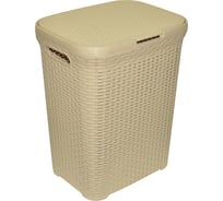 Корзина для белья Violet Ротанг 40 л слоновая кость 184026