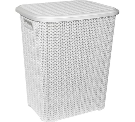 Корзина для белья Violet Вязь 60 л белый 206006