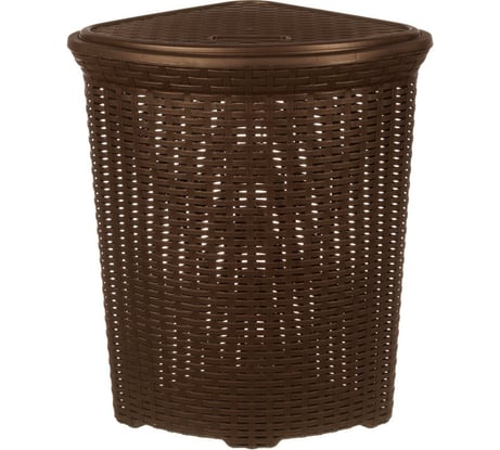 Корзина для белья Violet Ротанг 60 л угловая коричневый 235001