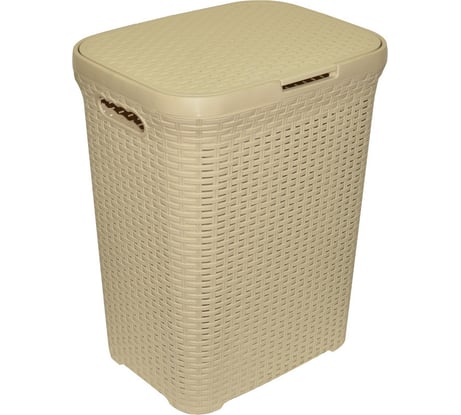 Корзина для белья Violet Ротанг 60 л слоновая кость 186026