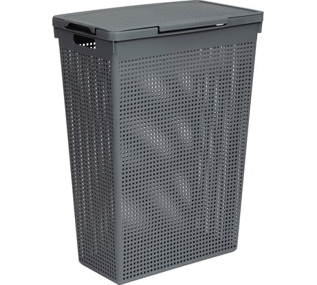 Корзина для белья Violet Лофт 50 л серый 5650018