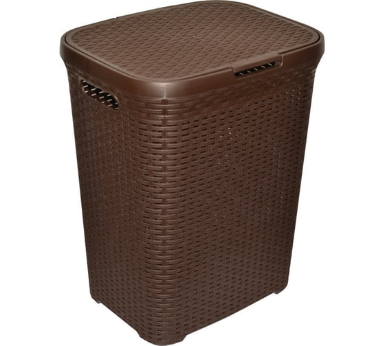 Корзина для белья Violet Ротанг 40 л коричневый 184001 1