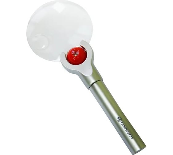 Лупа Bresser 2.5x/4x, 88 мм, LED, металл 67548
