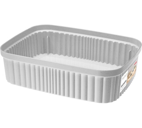 Лоток Econova Velvet 255х190х70 мм, 2.65 л, светло-серый флэк 433239138