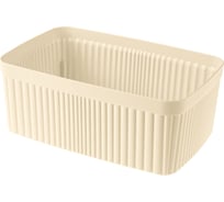 Лоток с крышкой Econova Velvet 230х150х90 мм, 2.5 л, бежевый 433238807