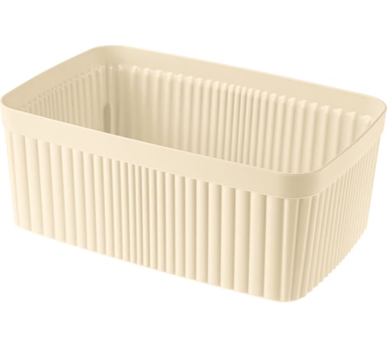 Лоток с крышкой Econova Velvet 230х150х90 мм, 2.5 л, бежевый 433238807