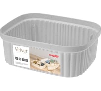Лоток Econova Velvet 190х150х70 мм, 1.45 л, светло-серый флэк 433239038