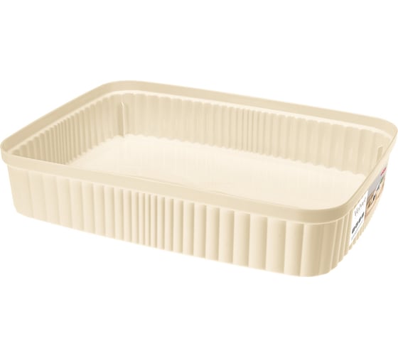 Лоток Econova Velvet 360х265х70 мм, 5.5 л, бежевый 433239207 1