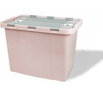 Контейнер VERDE для хранения с крышкой. замки-клипсы. 45л Розовый 0840043