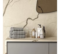 Набор из 2 корзин Zenfort Уют, 30.5х21х14.5см, трапеция, металл, хром 180073